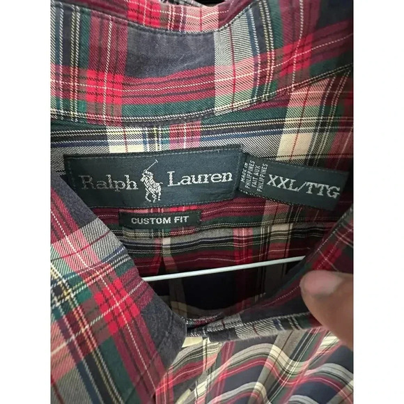 Ralph Lauren Long Sleeve Button-Down Plaid Custom Fit Shirt Size XXL - Picture 3 of 6